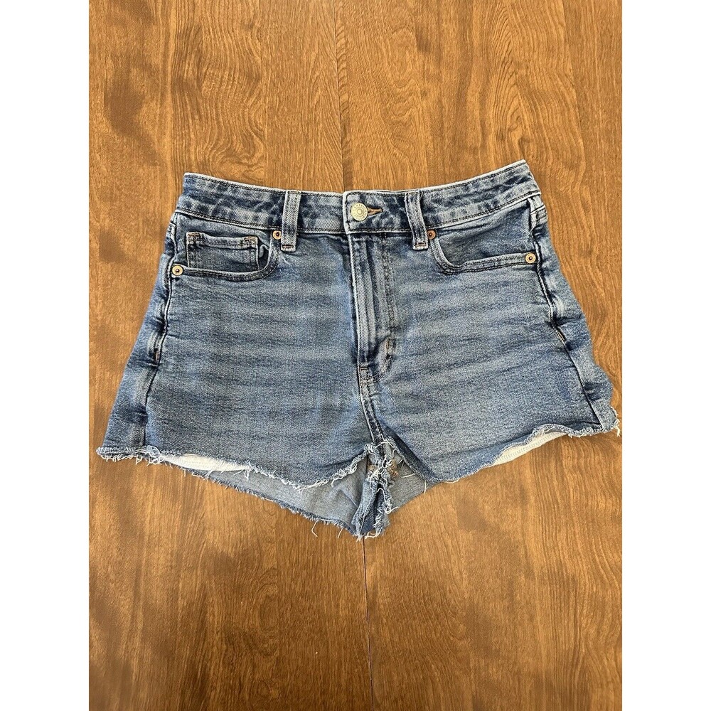 American Eagle Shorts Womens 4 Super Stretch Hi Rise Shortie Mom Whisker Wash